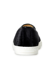 Charlotte Olympia Girls "INCY COOL CATS" Black Velvet Leather Loafers Shoes: Picture 3