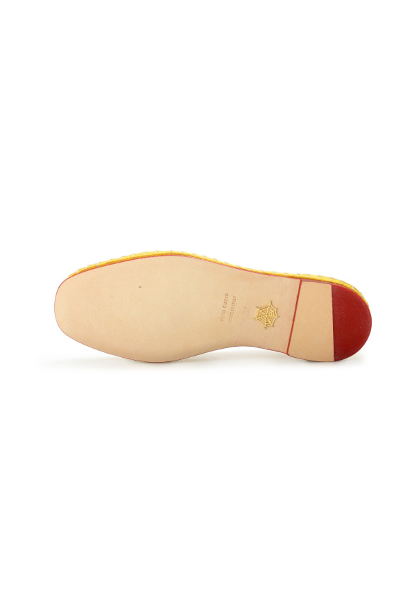 Charlotte Olympia Girls "INCY VENETIAN CATS" Yellow Velvet Flats Shoes: Picture 6