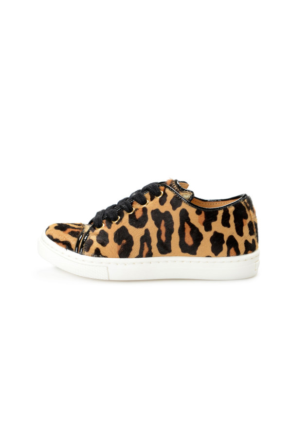 Charlotte Olympia Girls "INCY PURRRFECT" Pony Hair Leather Sneakers Shoes: Picture 2