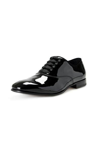 Salvatore Ferragamo Men's "BELSHAW " Black Patent Leather Derby Oxfords Shoes
