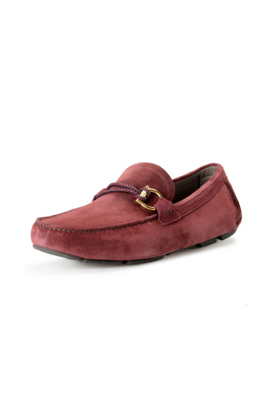 Salvatore Ferragamo Men's "FRONT 4" Purple Suede Leather Loafers Slip On Shoes