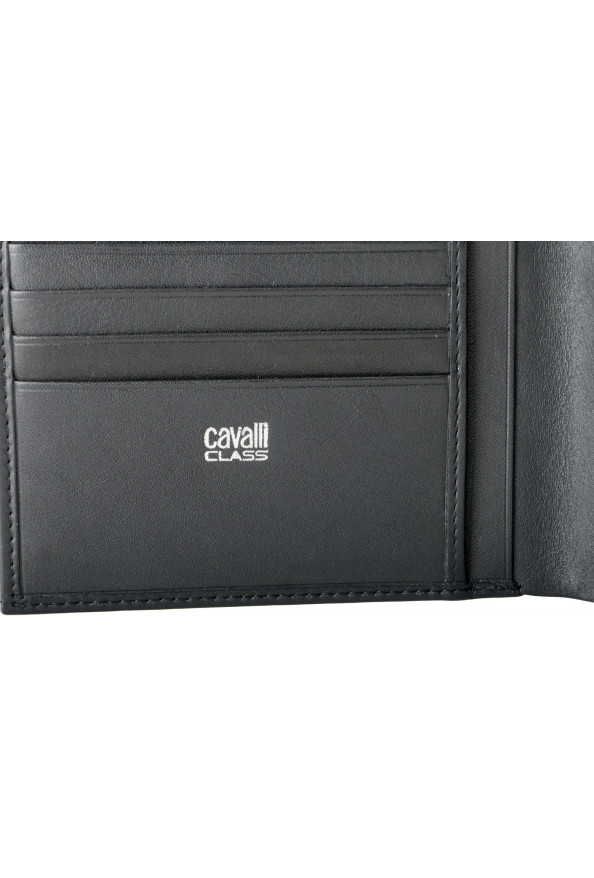 Cavalli Class Men's "Downtown" Black Logo Print Leather Bifold Wallet: Picture 3