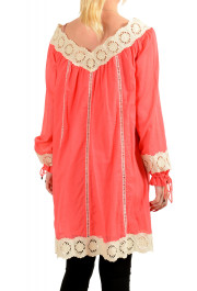 Just Cavalli Women's Salmon Pink Lace Trimmed Tunic Dress: Picture 3