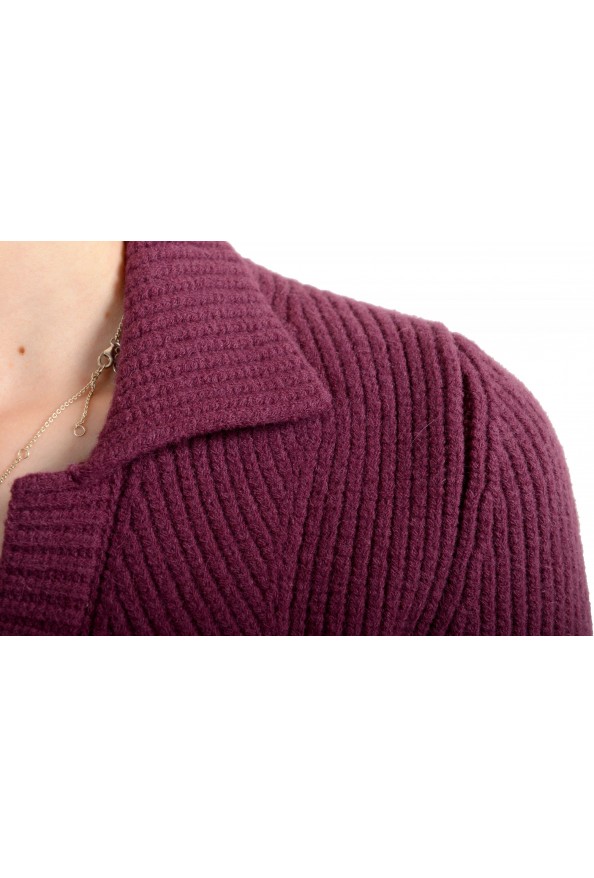 Dsquared2 Women's Deep Purple Wool Angora V-Neck Sweater : Picture 4