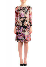 Just Cavalli Women's Multi-Color Silk Floral Print Shift Dress 