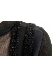 Just Cavalli Women's Black Wool Cup Sleeve Mini A-Line Dress : Picture 4