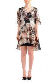 Just Cavalli Women's Multi-Color Floral Print 100% Silk Tunic Dress 