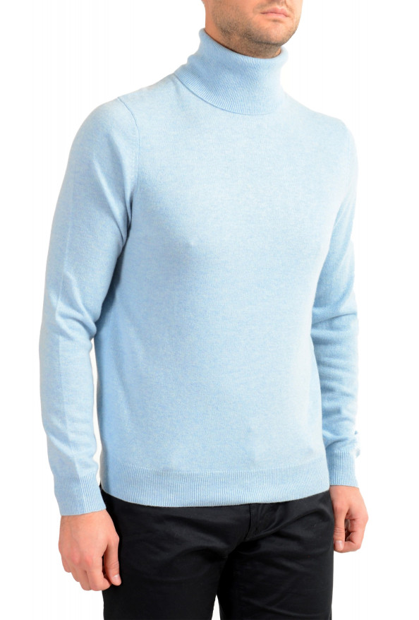 Malo Optimum Men's Ice Blue Wool Cashmere Turtleneck Pullover Sweater: Picture 2