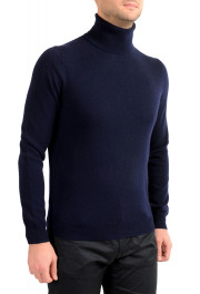 Malo Optimum Men's Dark Blue Wool Cashmere Turtleneck Pullover Sweater: Picture 2