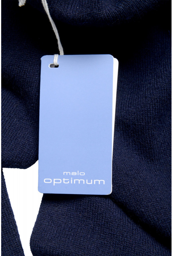 Malo Optimum Men's Dark Blue Wool Cashmere Turtleneck Pullover Sweater: Picture 6