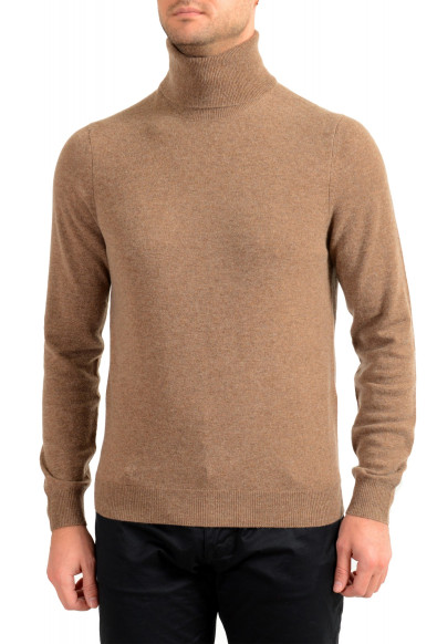 Malo Optimum Men's Brown Wool Cashmere Turtleneck Pullover Sweater