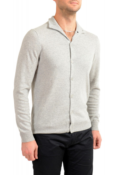 Malo Optimum Men's Light Gray 100% Cashmere Cardigan Sweater: Picture 2