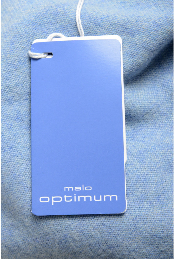 Malo Optimum Men's Ice Blue 100% Cashmere Cardigan Pullover Sweater: Picture 5