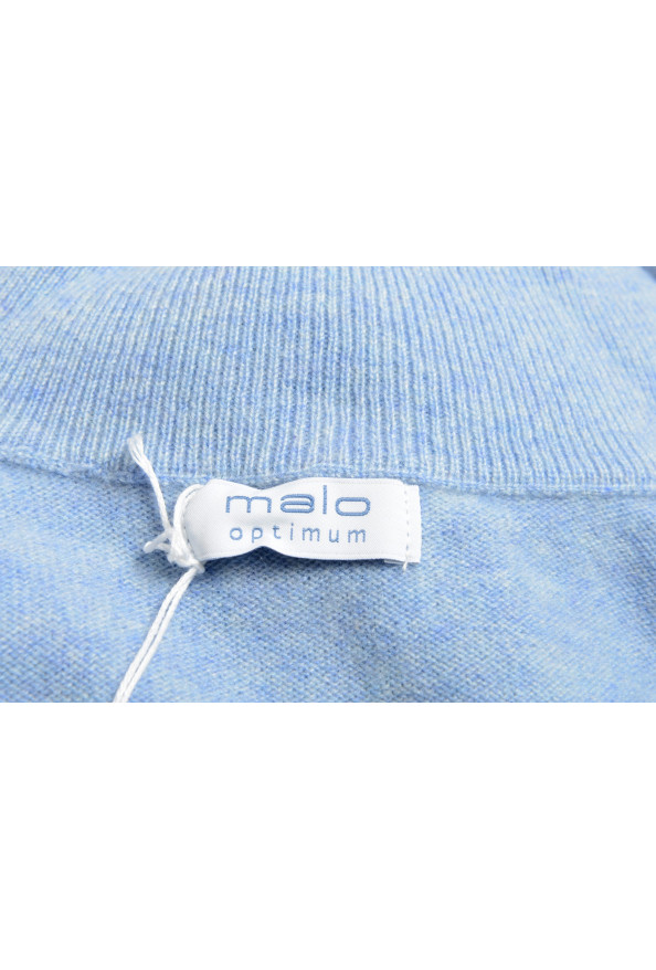 Malo Optimum Men's Ice Blue 100% Cashmere Cardigan Pullover Sweater: Picture 6