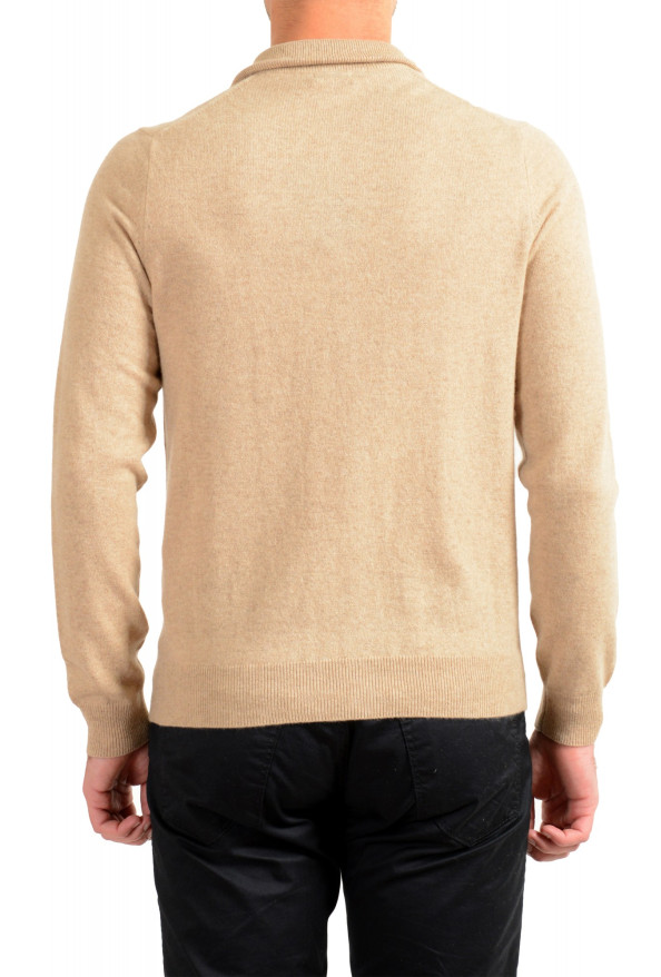 Malo Optimum Men's Beige 100% Cashmere Cardigan Pullover Sweater: Picture 3