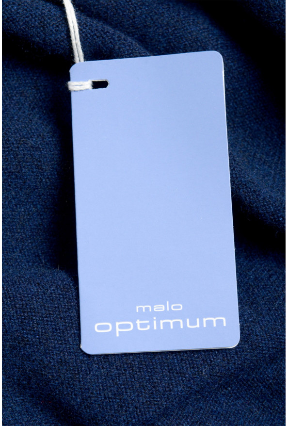 Malo Optimum Men's Navy Blue 100% Cashmere Cardigan Pullover Sweater: Picture 5