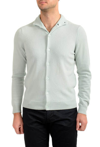 Malo Optimum Men's Green Tea 100% Cashmere Cardigan Pullover Sweater