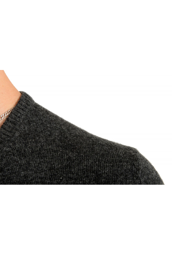 Malo Optimum Men's Dark Gray Wool Cashmere V-Neck Pullover Sweater: Picture 4