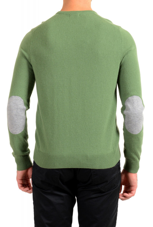 Malo Optimum Men's Green Wool Cashmere V-Neck Pullover Sweater: Picture 3