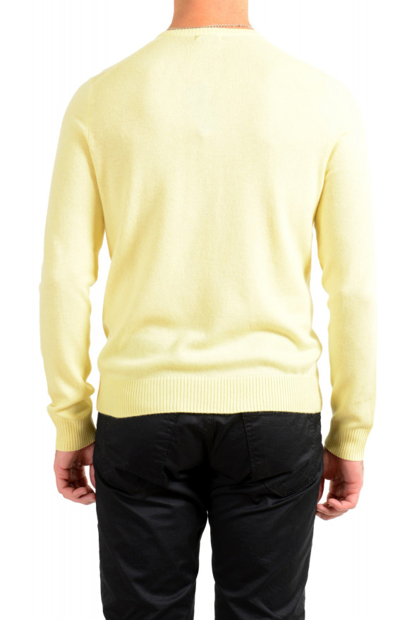 Malo Optimum Men's Yellow Wool Cashmere V-Neck Pullover Sweater: Picture 3
