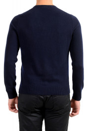 Malo Optimum Men's Blue Wool Cashmere V-Neck Pullover Sweater: Picture 3