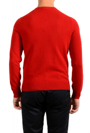 Malo Optimum Men's Brick Red Wool Cashmere V-Neck Pullover Sweater: Picture 3