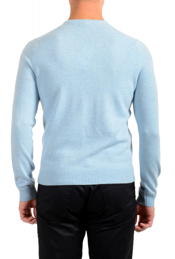 Malo Optimum Men's Ice Blue Wool Cashmere V-Neck Pullover Sweater: Picture 3