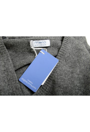 Malo Optimum Men's Medium Gray Wool Cashmere V-Neck Pullover Sweater: Picture 5