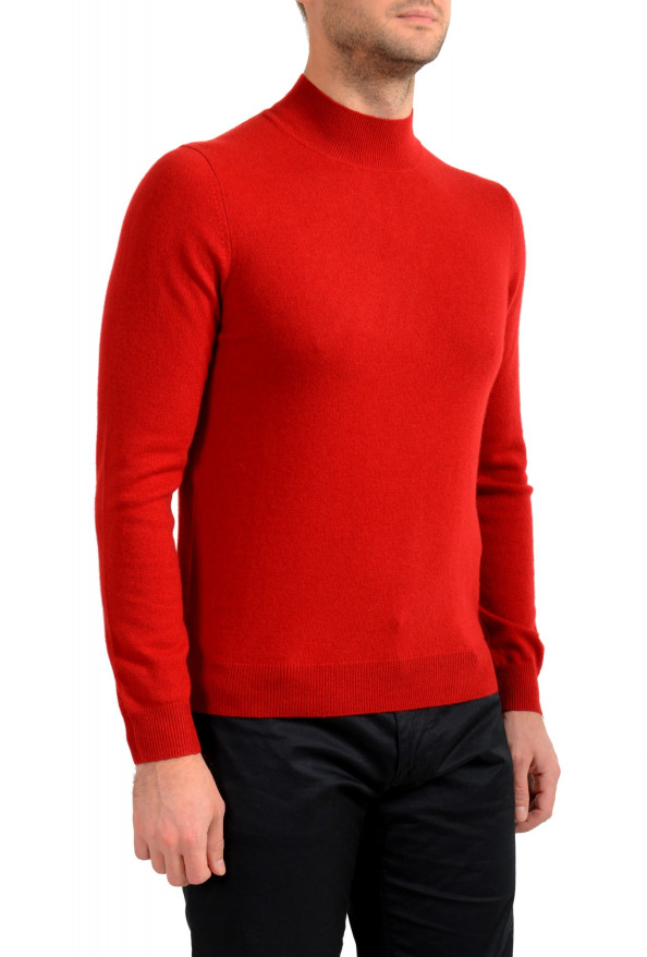 Malo Optimum Men's Brick Red Wool Cashmere Mockneck Pullover Sweater: Picture 2