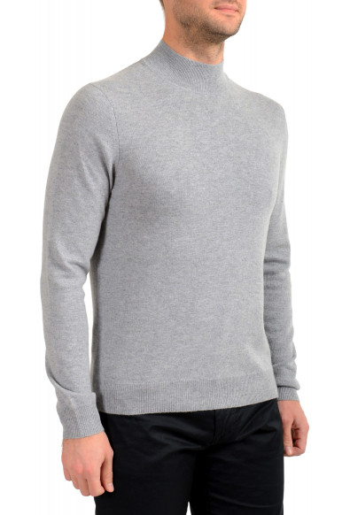 Malo Optimum Men's Light Gray Wool Cashmere Mockneck Pullover Sweater: Picture 2