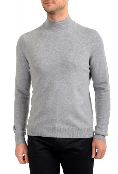 Malo Optimum Men's Light Gray Wool Cashmere Mockneck Pullover Sweater