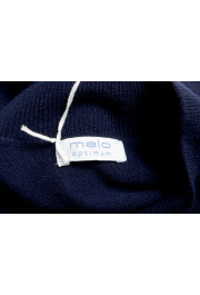 Malo Optimum Men's Dark Blue Wool Cashmere Mockneck Pullover Sweater: Picture 5