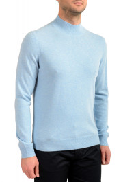 Malo Optimum Men's Ice Blue Wool Cashmere Mockneck Pullover Sweater: Picture 2