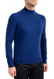 Malo Optimum Men's Ink Blue Wool Cashmere Mockneck Pullover Sweater: Picture 2