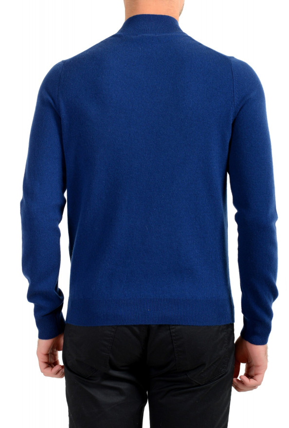 Malo Optimum Men's Ink Blue Wool Cashmere Mockneck Pullover Sweater: Picture 3