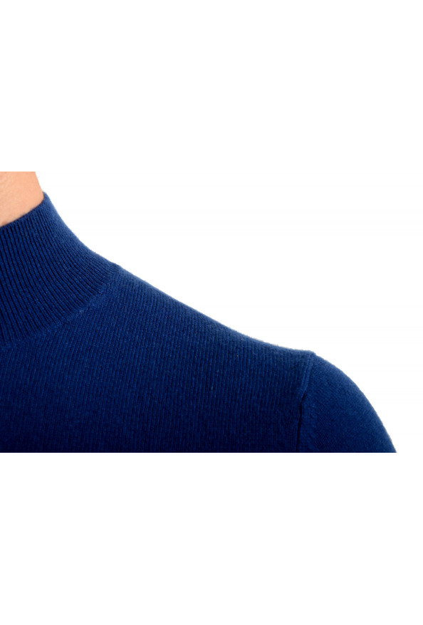 Malo Optimum Men's Ink Blue Wool Cashmere Mockneck Pullover Sweater: Picture 4