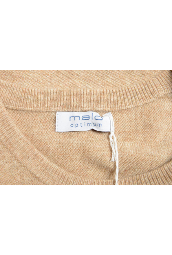Malo Optimum Men's Beige Wool Cashmere Crewneck Pullover Sweater: Picture 5