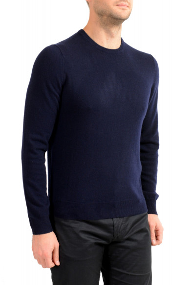 Malo Optimum Men's Navy Blue Wool Cashmere Crewneck Pullover Sweater: Picture 2