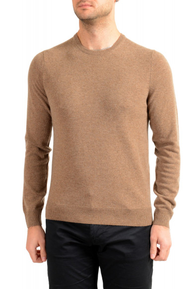 Malo Optimum Men's Brown Wool Cashmere Crewneck Pullover Sweater