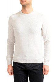 Malo Optimum Men's Light Gray Wool Cashmere Crewneck Pullover Sweater