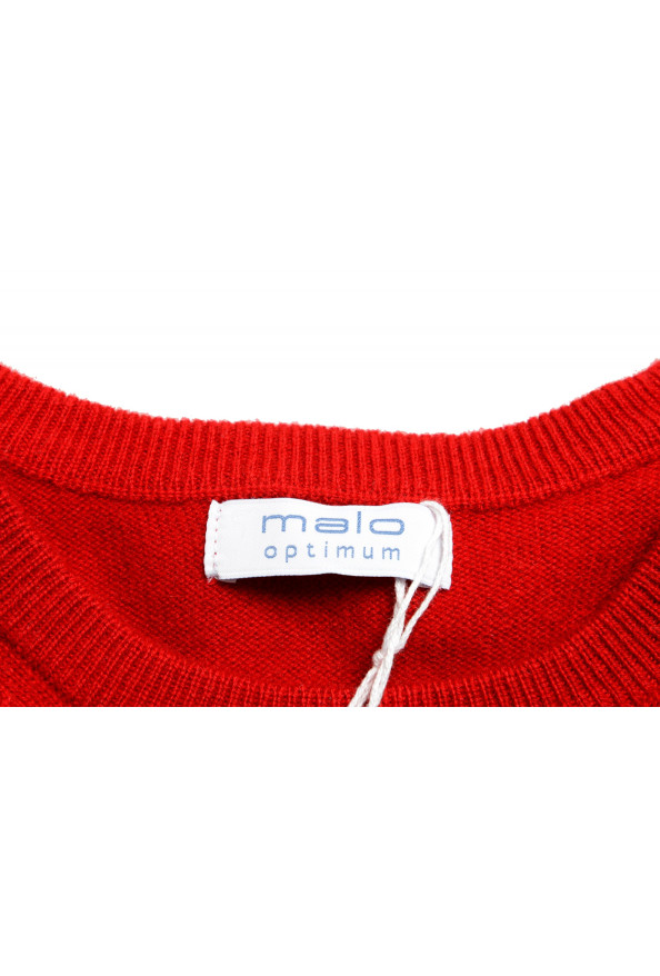Malo Optimum Men's Brick Red Wool Cashmere Crewneck Pullover Sweater: Picture 5
