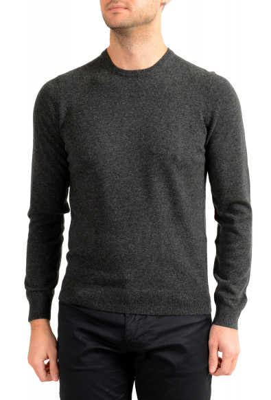 Malo Optimum Men's Charcoal Gray Wool Cashmere Crewneck Pullover Sweater