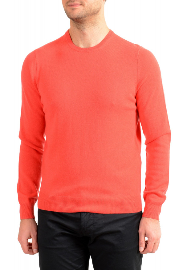 Malo Optimum Men's Salmon Pink Wool Cashmere Crewneck Pullover Sweater