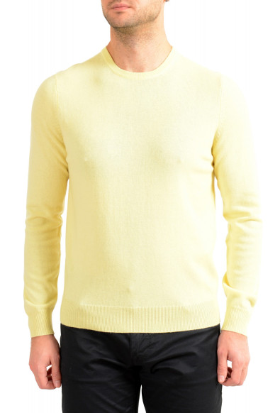 Malo Optimum Men's Yellow Wool Cashmere Crewneck Pullover Sweater