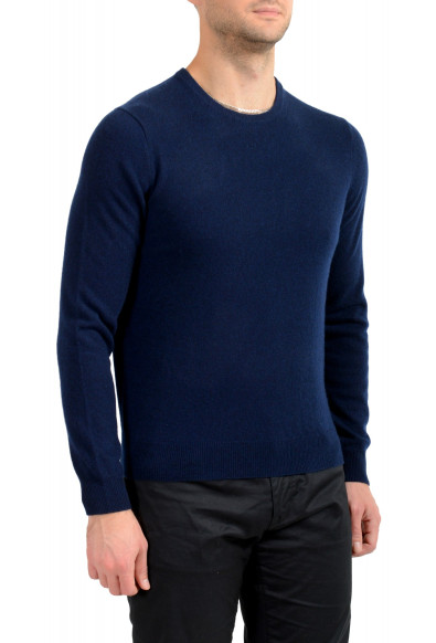 Malo Optimum Men's Navy Blue 100% Cashmere Crewneck Pullover Sweater: Picture 2