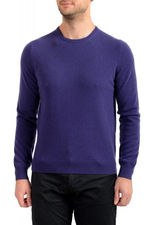 Malo Optimum Men's Purple 100% Cashmere Crewneck Pullover Sweater