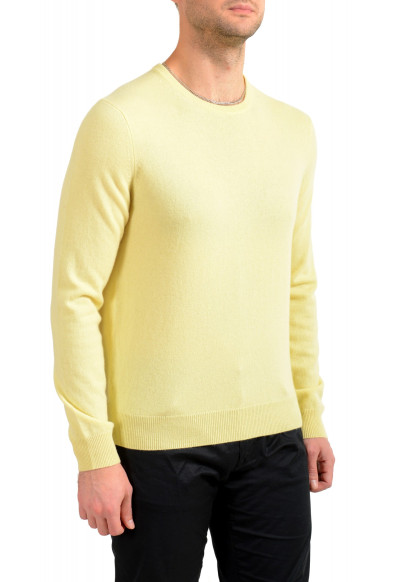 Malo Optimum Men's Yellow 100% Cashmere Crewneck Pullover Sweater: Picture 2