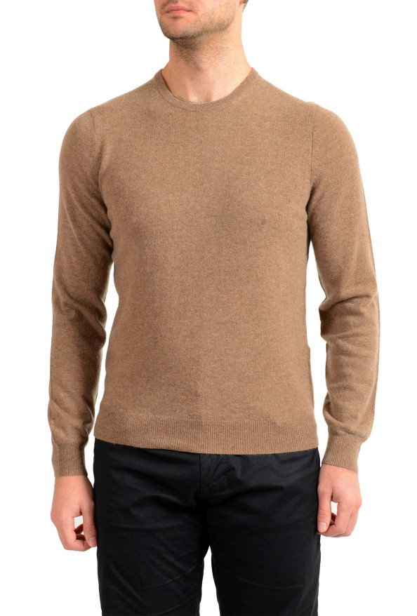 Malo Optimum Men's Brown Wool Cashmere Crewneck Pullover Sweater