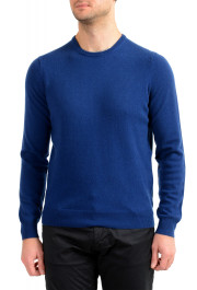 Malo Optimum Men's Dark Blue Wool Cashmere Crewneck Pullover Sweater