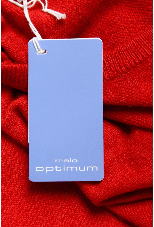Malo Optimum Men's Bright Red Wool Cashmere Crewneck Pullover Sweater: Picture 6